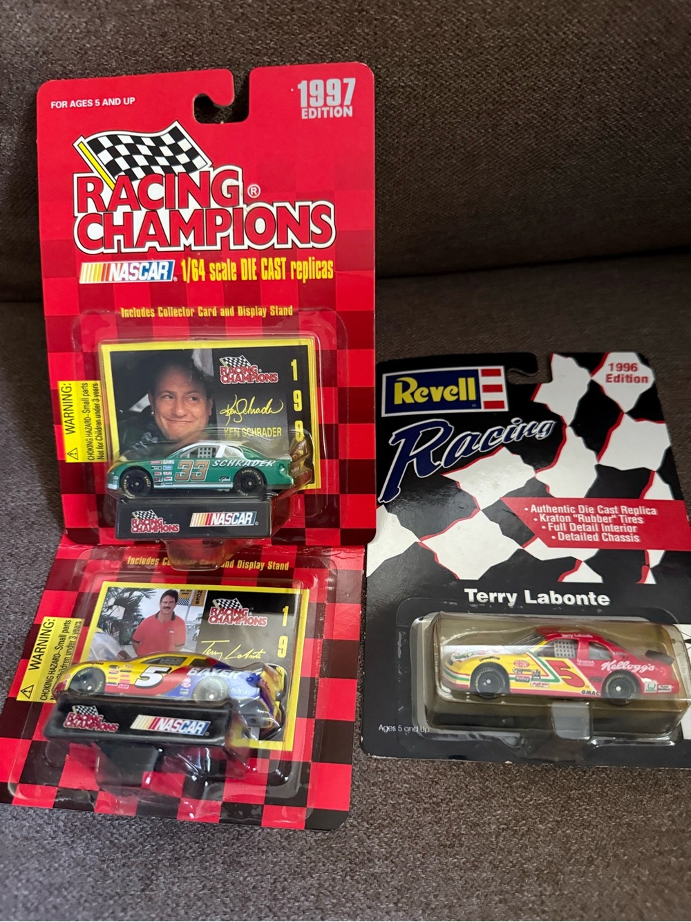 Terry Labonte & Ken Schrader Racing Champions NASCAR Lot of 3 Collectibles New